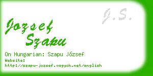 jozsef szapu business card