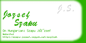 jozsef szapu business card